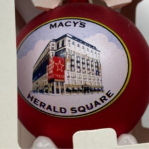 Macy's Herald Square Christmas ornaments ball red Kurt S Adler INC New York